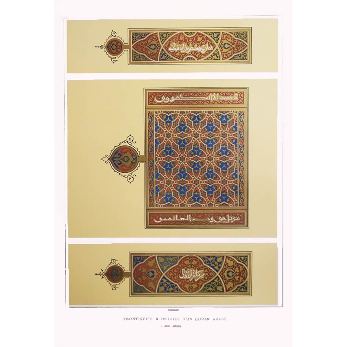 Frontpiece & Détails d'un Qorân Arabe
