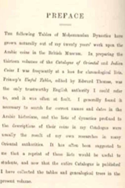 The Mohammadan Dynasties: Chronological and Genealogical Tables with Historical Introductions